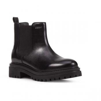 Botines de piel Geox D Iridea para mujer, color negro, tamaño 41, con bloque y plataforma