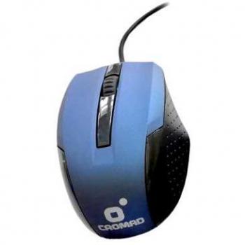 Cromad X53 Ratón USB 2.0 Azul - 3 Botones - Uso Ambidiestro - Cable de 1.50m