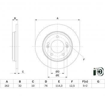 Disco de freno BOSCH 0 986 479 G29, volver, completo, 1 pieza