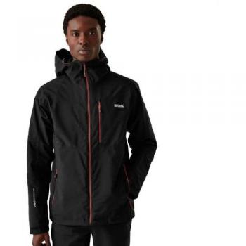 Chaqueta 3 en 1 Regatta Wentwood IX para Hombre, Transpirable, Color Negro/Rojo Ocre, Talla XL