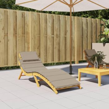 Oxford Fabric Sun Lounger Cushion Taupe 73.2x22.8x1.2