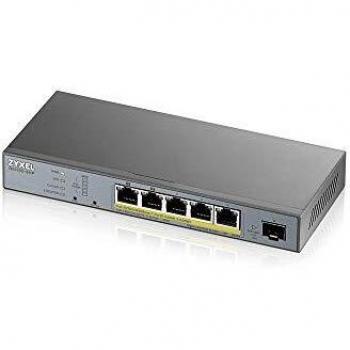 Zyxel GS1350-6HP Managed L2 Gigabit Network Switch, 6-Port, PoE+, SFP
