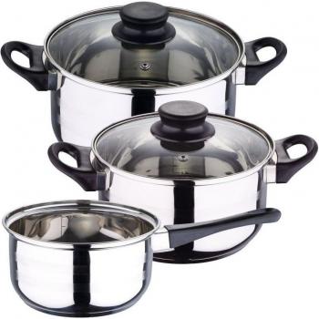 Batería de Cocina 5 Piezas Acero Inoxidable Well Home