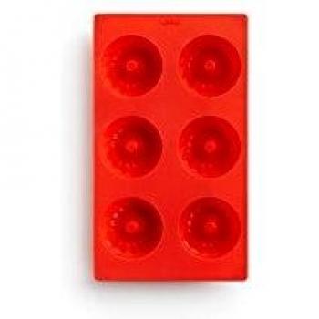 Lekue 0621806R01M017 Savarin - Molde con 6 cavidades, color rojo