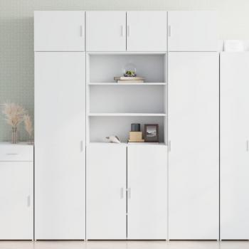 Armario de madera de ingeniería blanco 80x42,5x225 cm Vidaxl Blanco - Armario de almacenamiento blanco en conglomerado