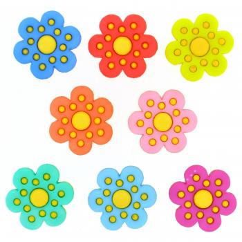 Botones Decorativos Multicolor para Flores en Patchwork, Venta a Metros sin Cortes