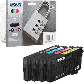 Epson 35XL Multipack Cartuchos de Tinta Originales DURABrite Ultra, Negro/Cian/Magenta/Amarillo (C13T35964010)