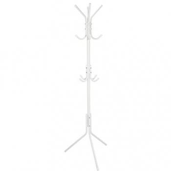 Perchero de Pie Metal Blanco con 12 Enganches Altos y Medios - HERSIG