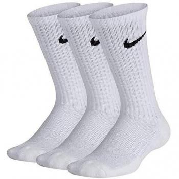 Nike Y NK EVRY Cush Crew 3PR - Calcetines, Unisex Infantil, Blanco