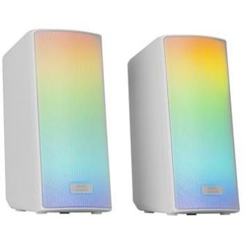 Altavoces Bluetooth Mars Gaming MSRGB2 - 15W - Bluetooth 5.3 - RGB Total Mesh - Blanco