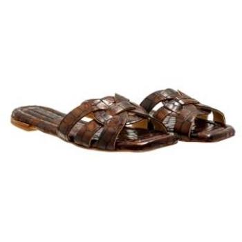 Sandalias de piel Neosens S3360F para mujer en color marrón Alligator Wax Mistela