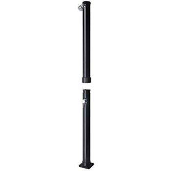 Gre AR1020P - Ducha Solar Exterior de PVC Negro, Capacidad de 20 Litros