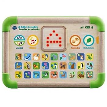 VTech Tablet Descubre los Animales, Juguete ecológico 2-5 años. Fabricado en Madera certificada FSC-Versión ESP