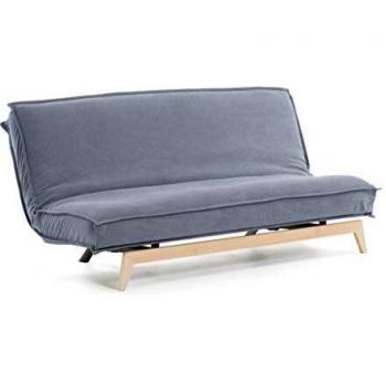 Kave Home - Sofá Cama Eveline 195 cm Azul Estructura Madera