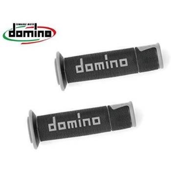 Puños Abiertos Domino A450 Racing Full Grip Negro / Gris