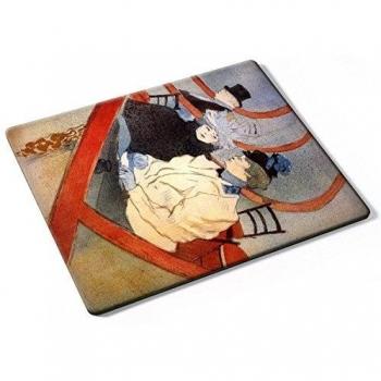 Toulouse Lautrec - The Loge 2, Designer Almohadilla del Ratón Mouse Mouse Pad con Diseño Colorido. Auténtica Alfombrilla de 250 x 190 mm. Tamaño Ideal de Media para el Uso Diario.