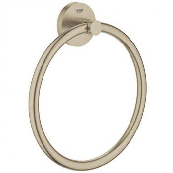 Anillo Portatoallas Esencials en Níquel Cepillado con Fijación Invisible