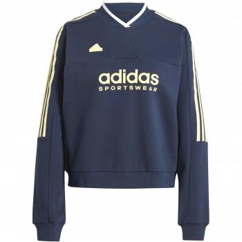 Adidas Women's Tiro Cut 3-Stripes Fleece Sweatshirt in Legend Ink