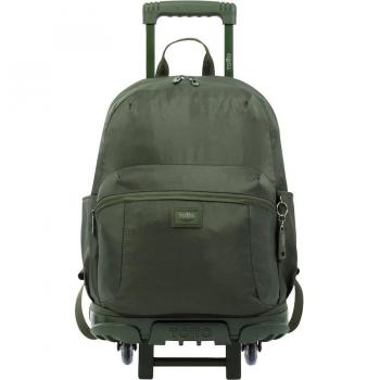 TOTTO Mochila Escolar con Ruedas Grande Verde Trik-V3S