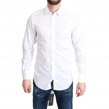 Dolce & Gabbana White Cotton Long Sleeves Formal Shirt - IT37 | XS