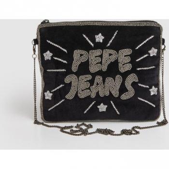 Pepe Jeans Thalia Rock Bolso de Hombro para Mujer con Tachuelas Metálicas Azul