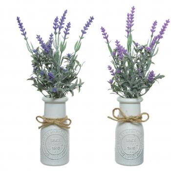 Planta Artificial Lavanda en Maceta Vintage