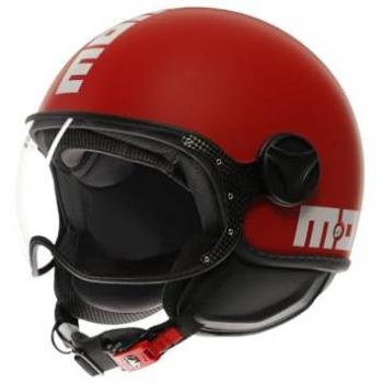 Casco Jet Momo Design FGTR Clásico Candy Mate Rojo Blanco Talla M