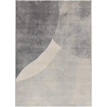 Alfombra de Interior Geométrica MONIC - Plata, disponible en tamaños 80x150 cm, 140x200 cm y 160x230 cm