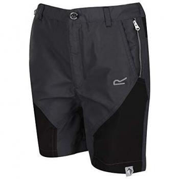 Regatta Sorcer-Pantalón Corto Elástico De Senderismo con Elementos Reflectantes Shorts, Niñas, Seal Grey/Black, 15-16