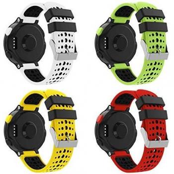 YPSNH Compatible para Correa Forerunner 235 Reemplazo Suave Silicona Deportiva Accessorios de Reloj Pulsera Ajustable para Forerunner 235/220/230/620/630/735 Smart Watch