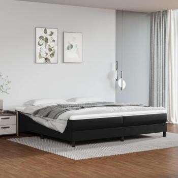 Estructura de cama box spring cuero sintético 200x200 cm