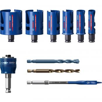 Set de sierra de corona Bosch EXPERT Construction Material, 10 unidades
