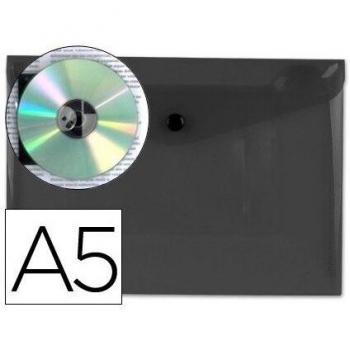 Liderpapel Carpeta Dossier Broche 34355 Polipropileno Din A5 Negra Transparente