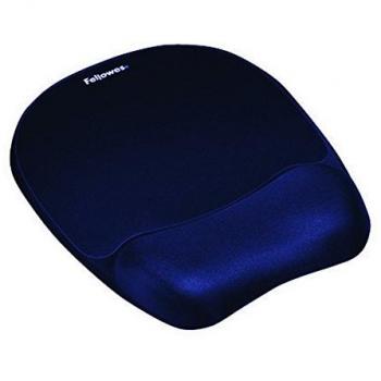Fellowes Memory Foam - Alfombrilla con reposamuñecas para ratón, azul oscuro