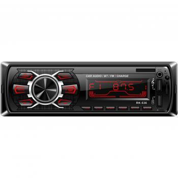 Radio de Coche, Rixow Autoradio FM Estéreo Bluetooth 60W*4 Doble USB Carga Rápida Reproductor MP3 Llamadas Manos Libres 7 Colores de Luz de Fondo