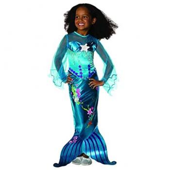 Disfraz Infantil de Sirena Mágica Azul Original para Niña - Talla 3-4 Años