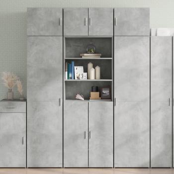 Armario de madera de ingeniería gris hormigón 70x42,5x225 cm vidaXL