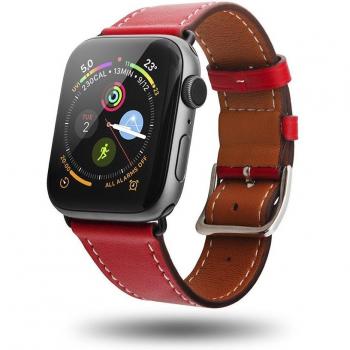 Correa de Cuero Roja para Apple Watch 38/40mm Unotec