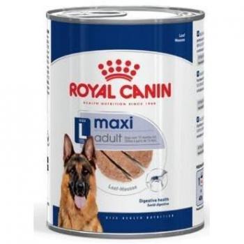 Royal Canin Comida Húmeda Maxi Adult En Paté Para Perros 410 Gr - Lata de paté para perros adultos de razas grandes, fórmula equilibrada, rica en proteínas y nutrientes esenciales, textura suave y fácil de