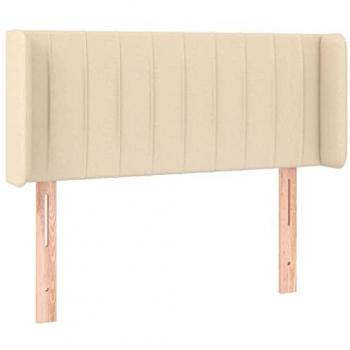 Cabecero LED Crema 103x16x78/88 cm Tapizado en Tela