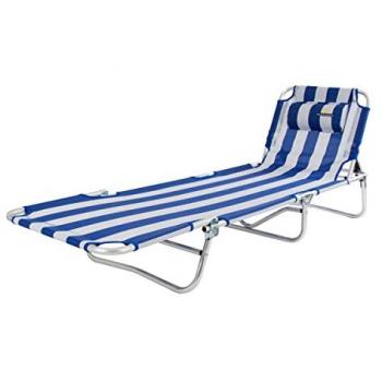 Tumbona de Playa Plegable y Reclinable Fósforo 1012 - 4 Posiciones, Aluminio, Calidad Crevicosta