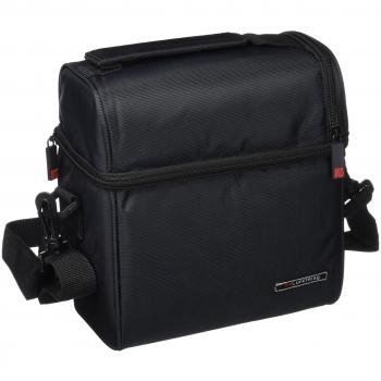 IRIS Optimal Bolsa Porta Alimentos con 2 Contenedores Herméticos y Botella, Negro, 21x12x23 cm