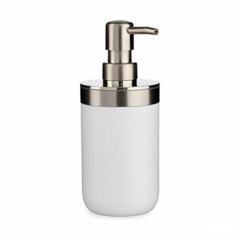 Dispensador de Jabón Berilo Plateado Blanco Plástico 350 ml (6 Unidades)