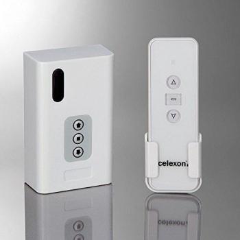 celexon Set de Control por radiofrecuencia para Pantalla motorizada o Soporte de Techo Profesional de 1 Canal - Ampliable