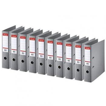 Carpeta de plástico estándar Esselte, DIN A4, 75 mm, gris