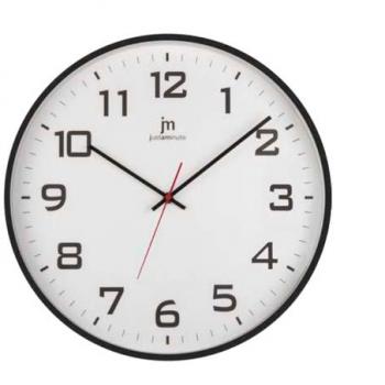 Reloj de pared Lowell Justaminute 00880N, color negro, cuarzo, diámetro 40 cm