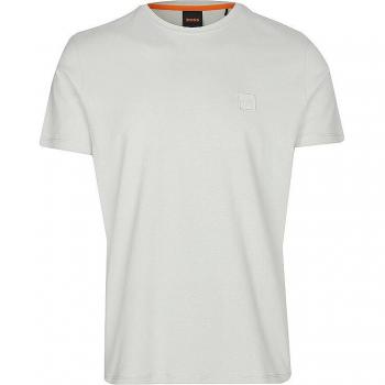 Camiseta de Manga Corta BOSS Tales Beige Relaxed Fit para Hombre - Talla S