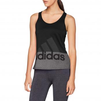 Adidas Logo Tank Camisa de Golf, Mujer, Negro, S