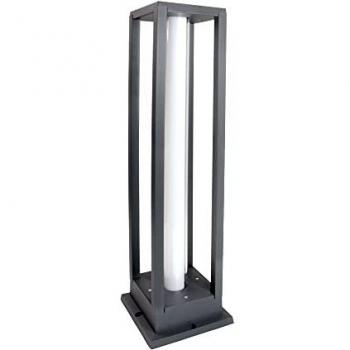 Baliza de exterior LED Fuero 10W, impermeable IP 54, luz neutra, farola de jardín moderna, antracita