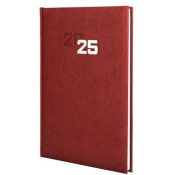 Agenda Finocam Dynamic Milano Y11 Burdeos 16,5 x 24 cm 2025, encuadernada, semana vista vertical, multilingüe, para el año 2025 (Enero - Diciembre)